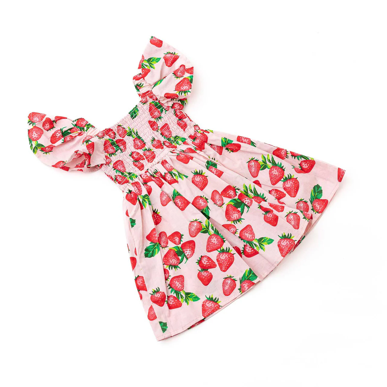 GIRLS STRAWBERRY BLISS SMOCKED DRESS - Image 2
