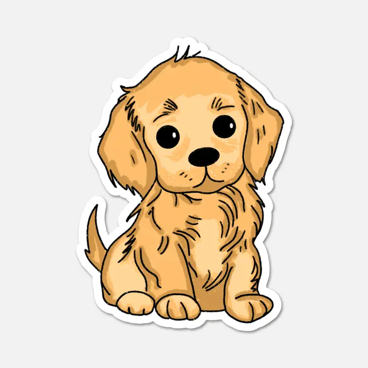 GOLDEN LABRADOR DOG STICKER