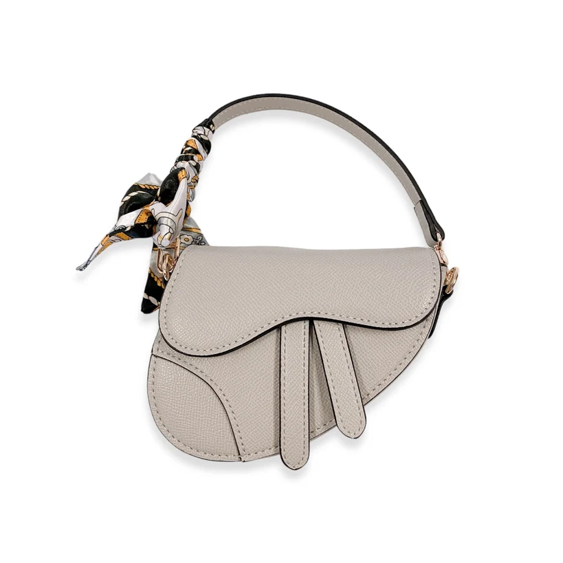 GREY MINI PURSE W/ SCARF