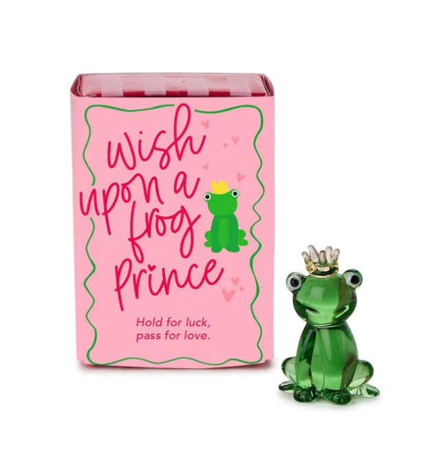 HAND BLOWN FROG PRINCE MATCH BOX