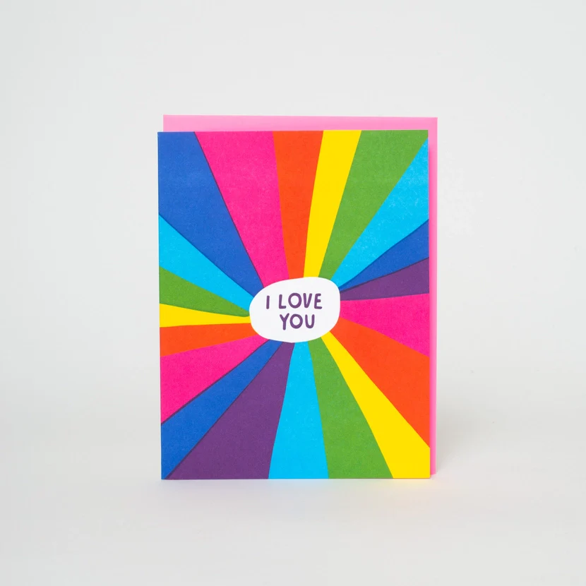I LOVE YOU RAINBOW CARD