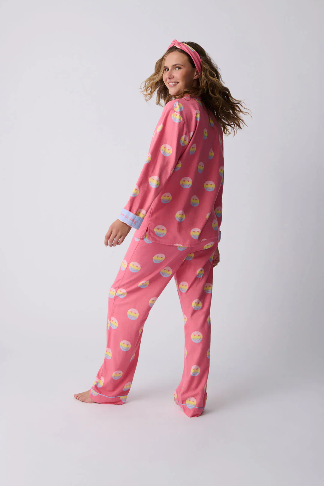 KEEP ON SMILING HOT PINK PJ SET - Image 2