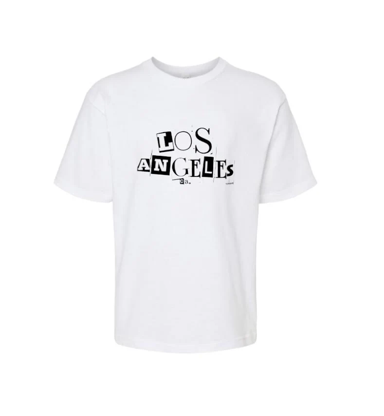 KIDS LOS ANGELES RETRO WHITE T-SHIRT