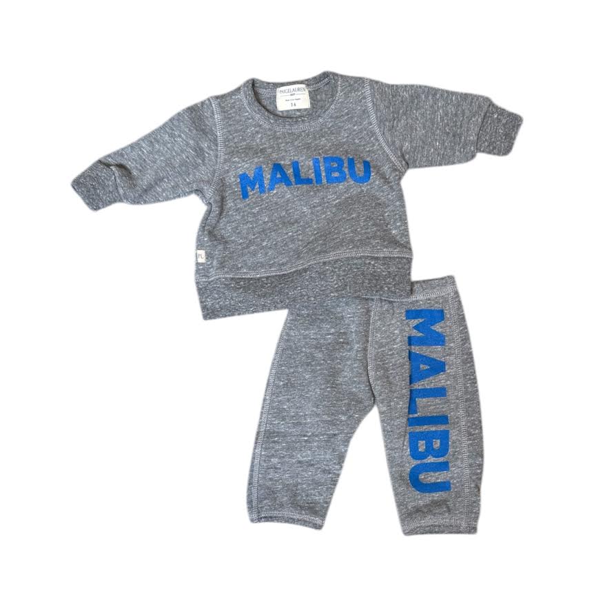 KIDS MALIBU HEATHER GREY SWEAT SET