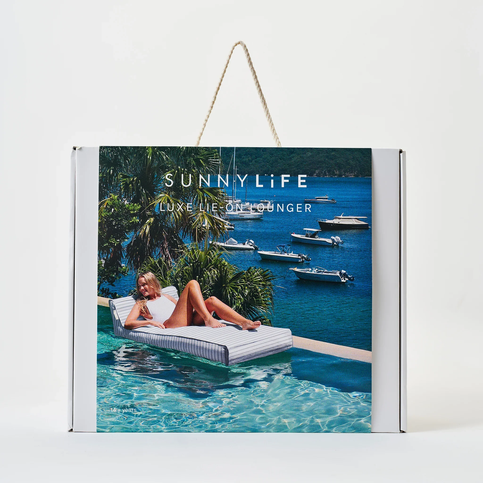 LUXE LIE-ON LA PALMA SAGE STRIPE LOUNGER