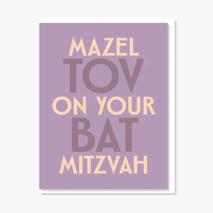 MAZEL TOV BAT MITZVAH CARD