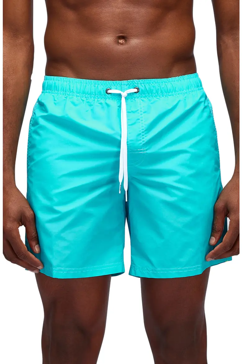 MENS MARINE NEON STRIPE SWIM TRUNKS - Image 2