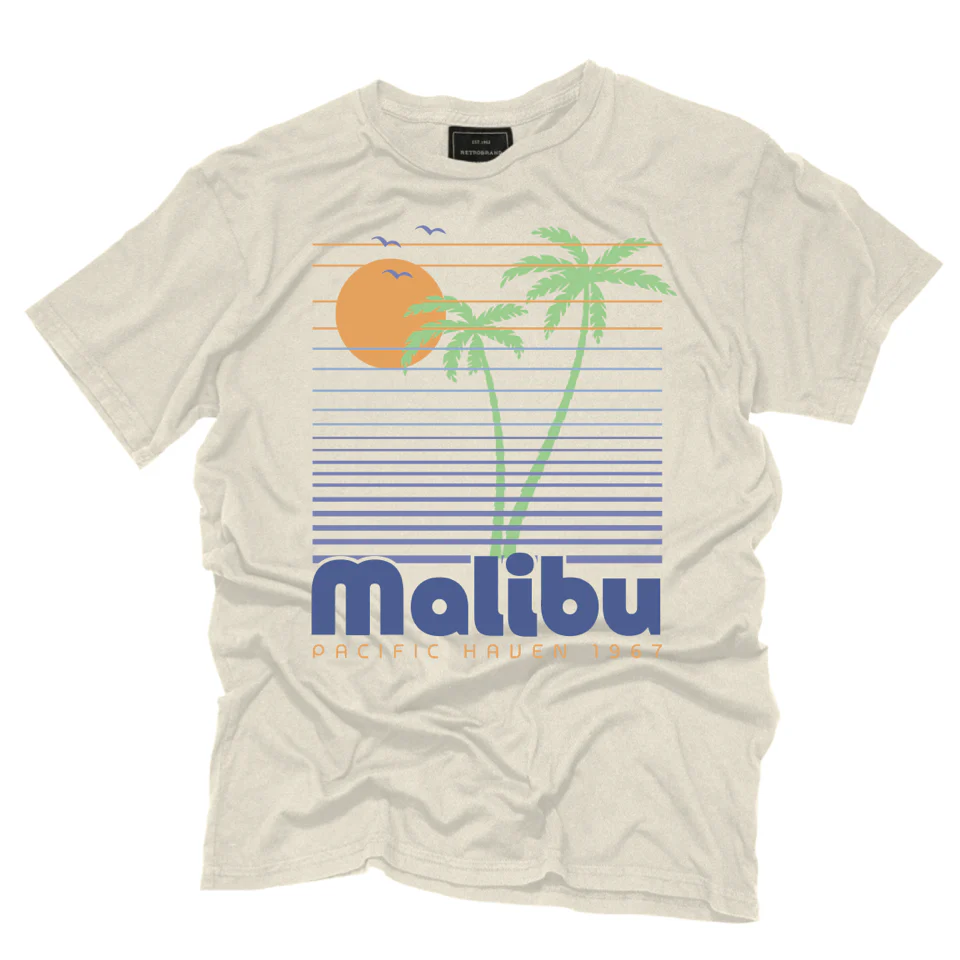 MENS VINTAGE MALIBU PALM TREE T-SHIRT