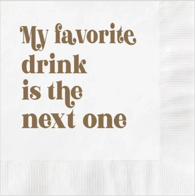 MY FAVORITE DRINK NAPKIN SET
