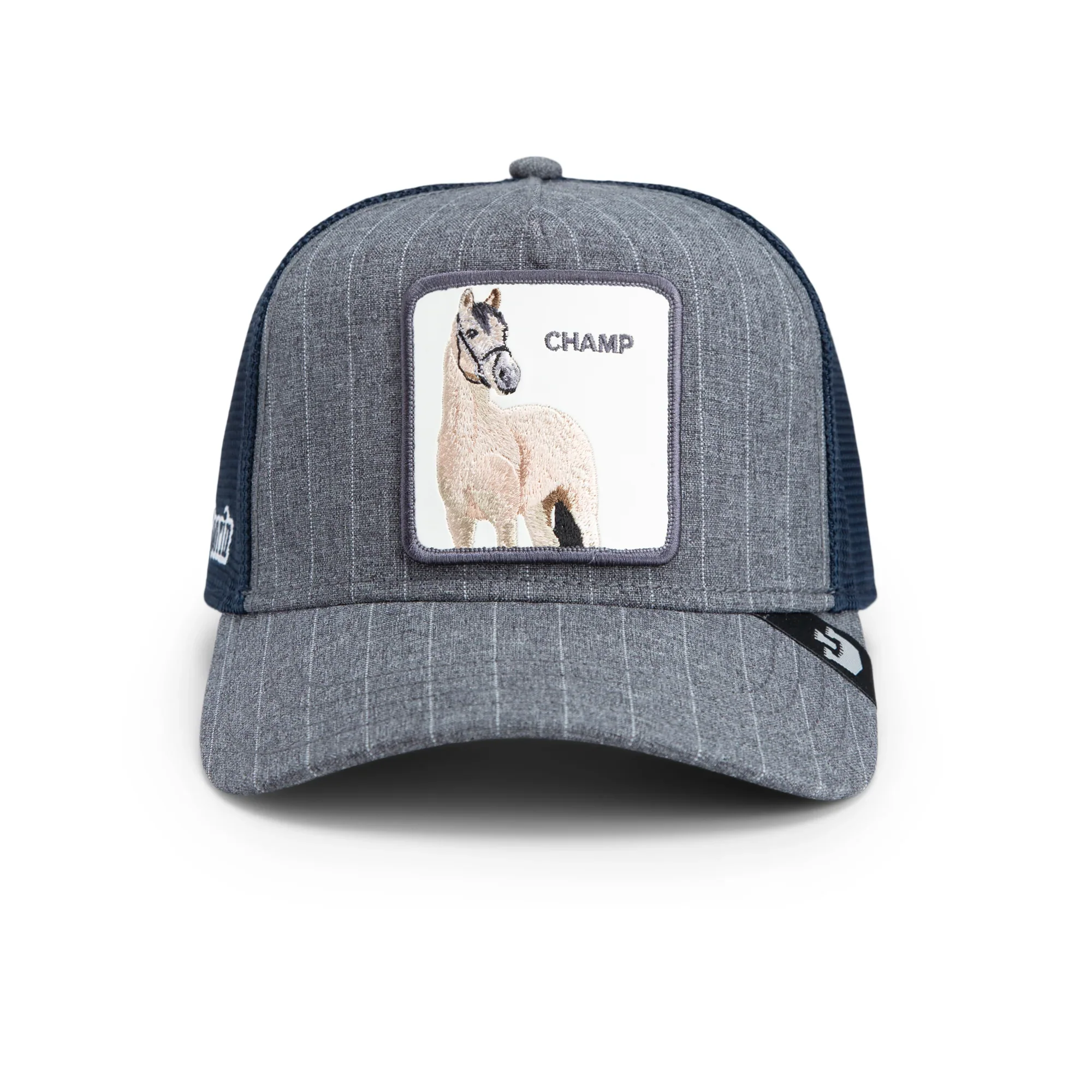 NAVY SUITED CHAMP TRUCKER HAT