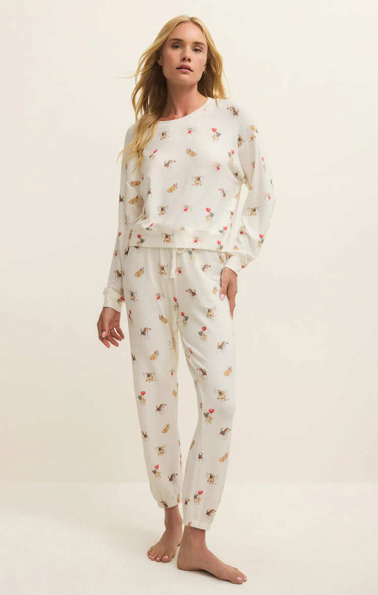 OVERNIGHT LOVE PUP PJ SET