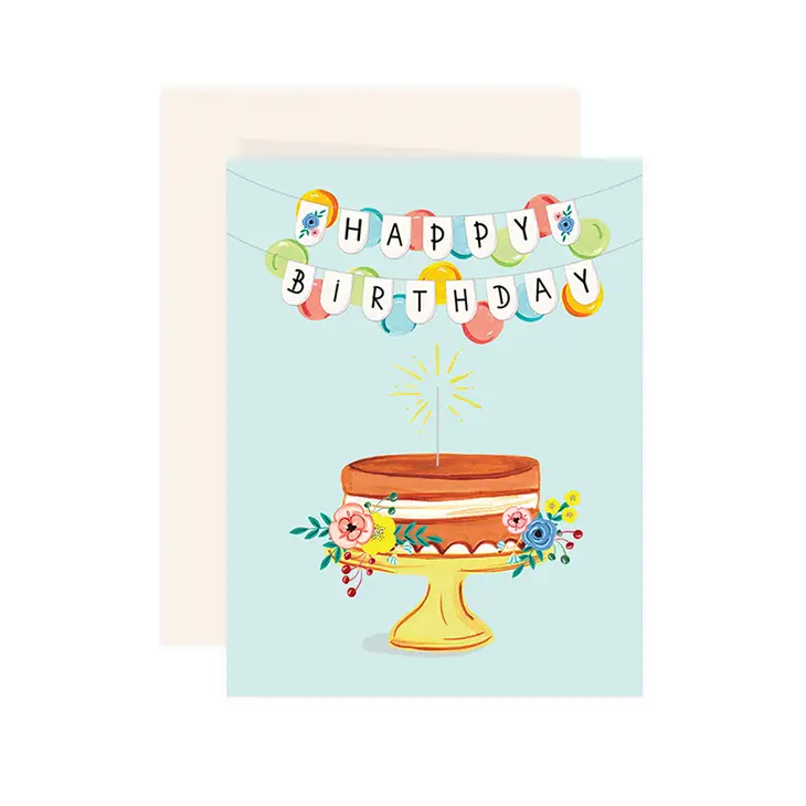PARTY HAPPY BIRTHDAY CAKE CARD