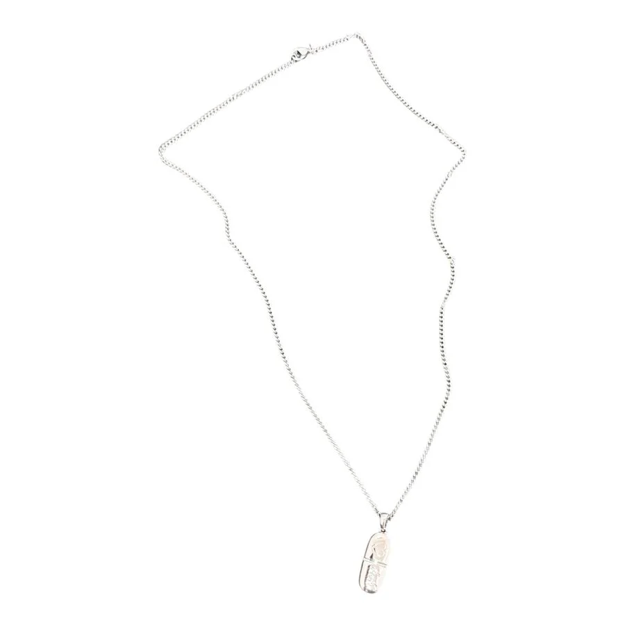 PAY ME SILVER SNAKE CHAIN NECKLACE - Image 2