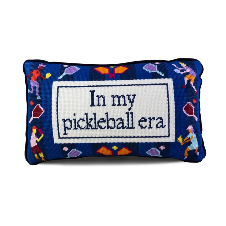 PICKLEBALL ERA NEEDLEPOINT PILLOW