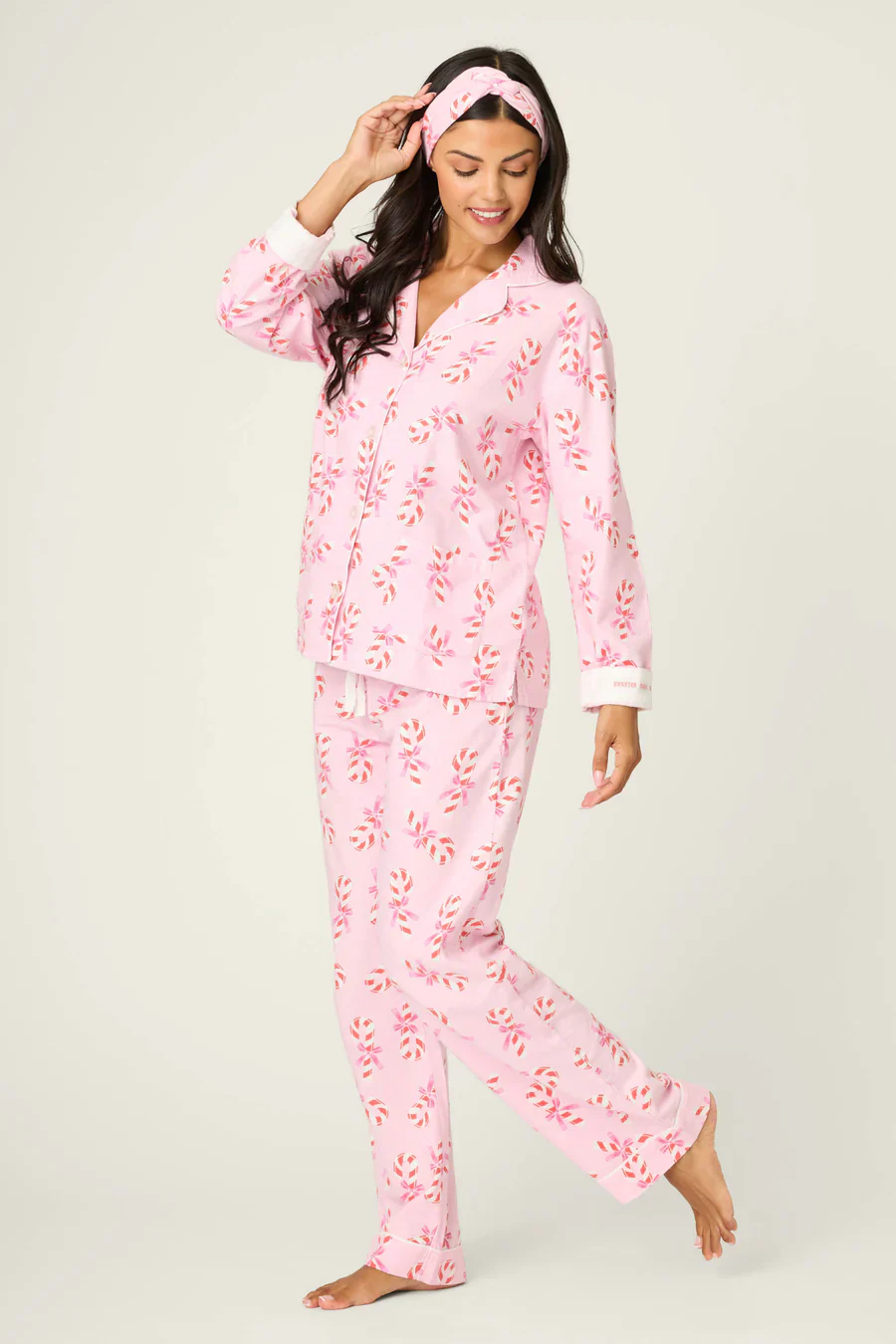 PINK CANDY CANE PJ SET