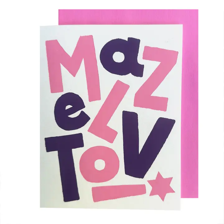 PINK MAZAL TOV CARD
