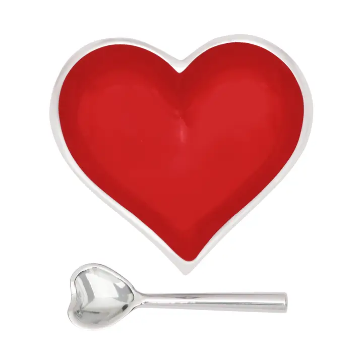 RED HEART SERVING DISH