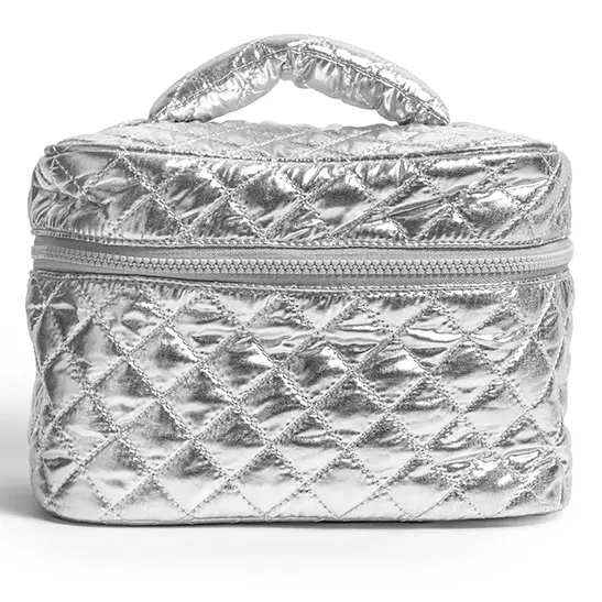 SILVER COSMETIC TRAVEL CASE