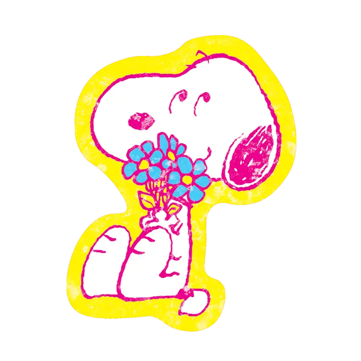 SNOOPY'S BOUQUET STICKER