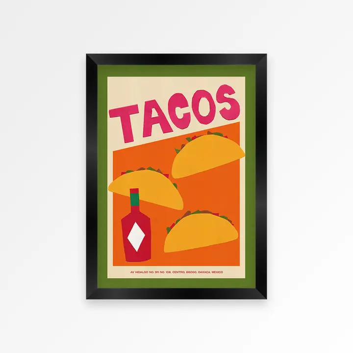TACOS HAND COLLAGED PRINT