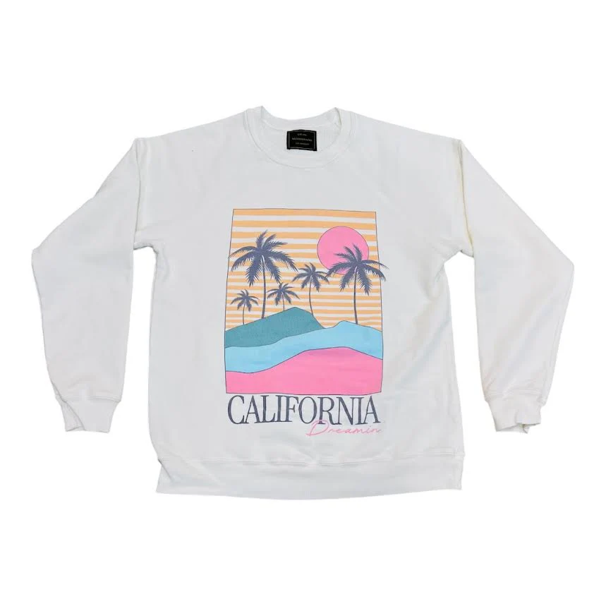 UNISEX VINTAGE CALIFORNIA DREAMIN CREWNECK
