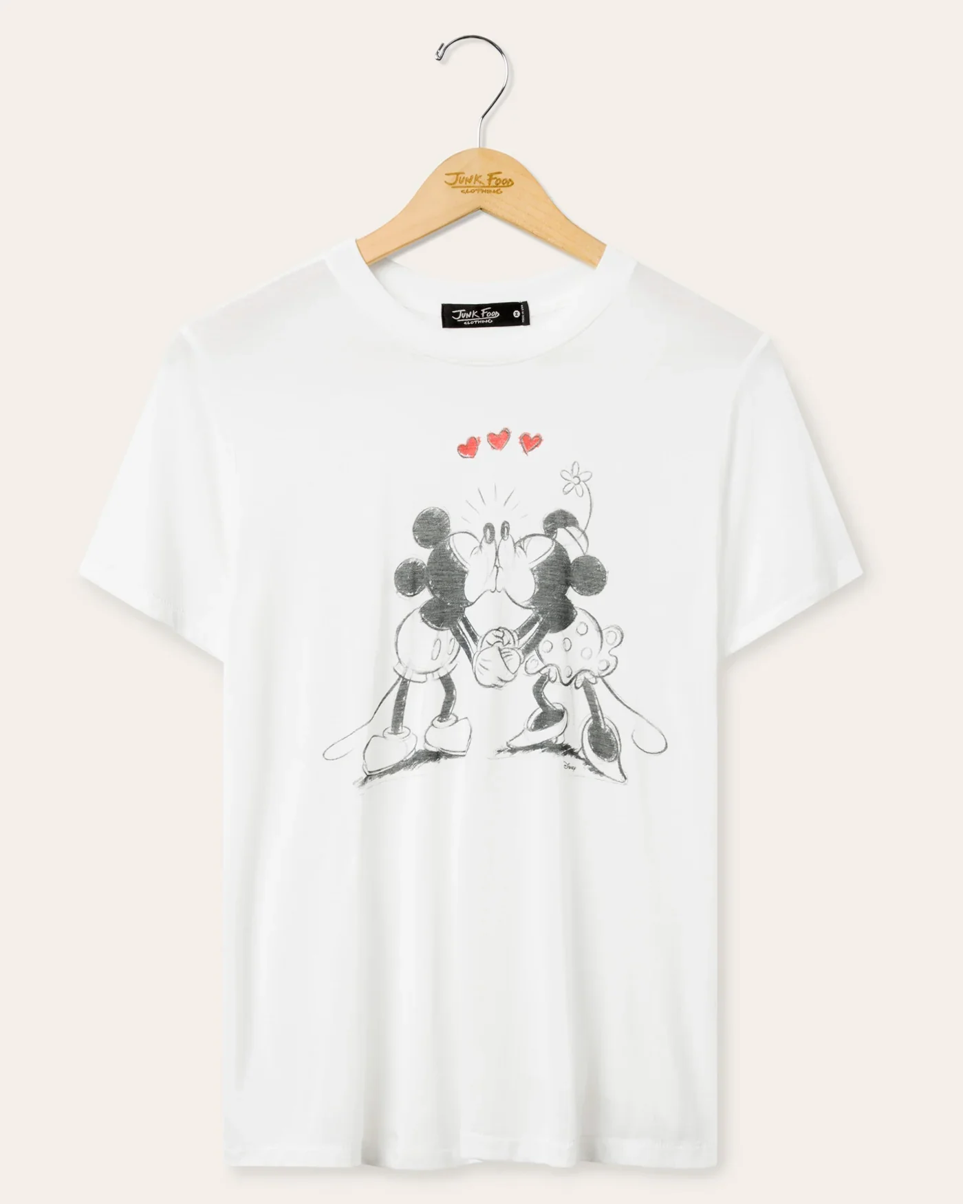 WOMENS MICKEY MINNIE MOUSE KISSES T-SHIRT
