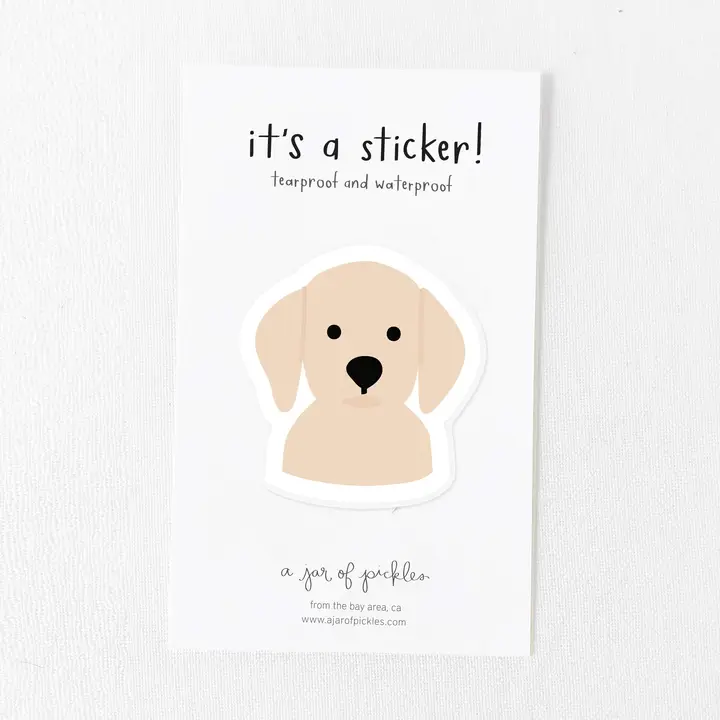 YELLOW LAB STICKER